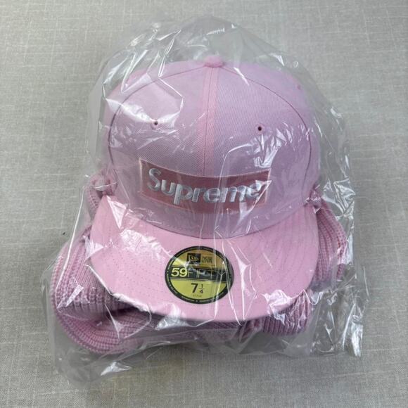 π FW25 Supreme x New Era Box Logo 59Fifty Balaclava Cap βPinkβ - Picture 3 of 4